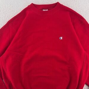 vintage 80s BLANK RED CHAMPION REVERSE WEAVE CREWNECK SWEATSHIRT XL